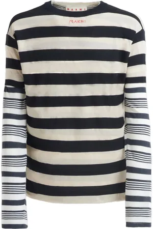 Marni Randig skiktad sweatshirt