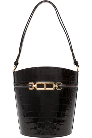 Tom Ford Krokodilpräglad bucketbag
