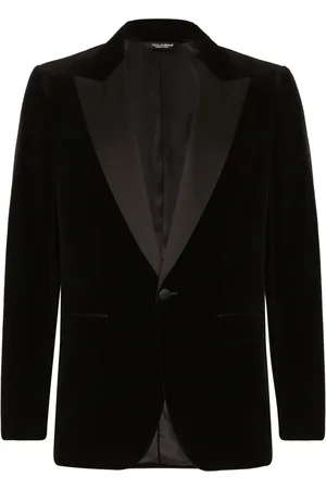 Dolce & Gabbana Enkelknäppt sammetsblazer
