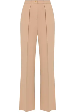 Elisabetta Franchi Raka byxor emblem i crêpe