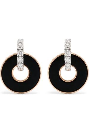 Ponte Vecchio Diamantörhängen i 18K roséguld med onyx