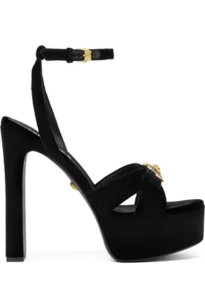 VERSACE Gianni Ribbon sammetssandaler 140 mm