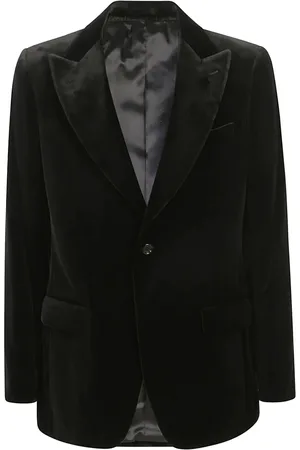 LARDINI Blazer med sammetsfinish