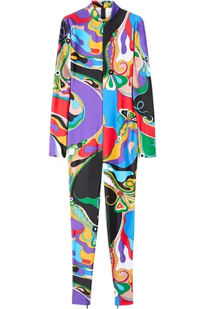 Puccini Vadderad jumpsuit med halvpolokrage