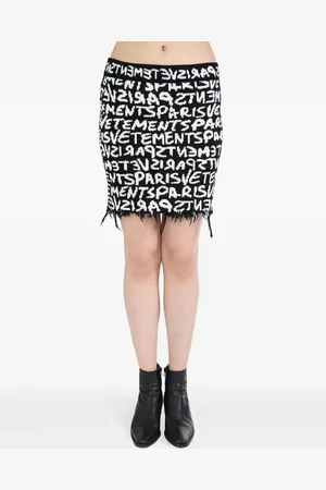 Vetements Graffiti kjol med monogram