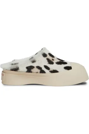Marni Leopardmönstrade tofflor