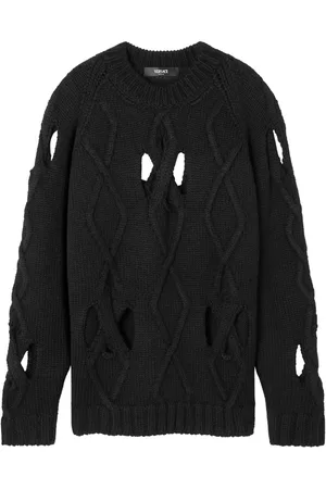 VERSACE Glesstickad tröja
