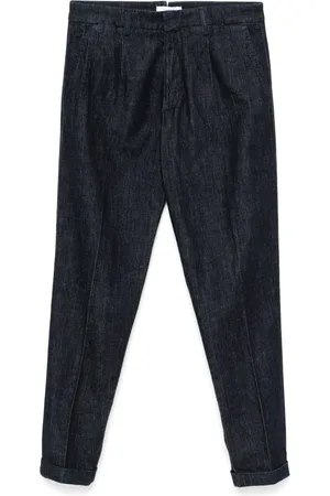 CRUNA Jeans med plisserad detalj