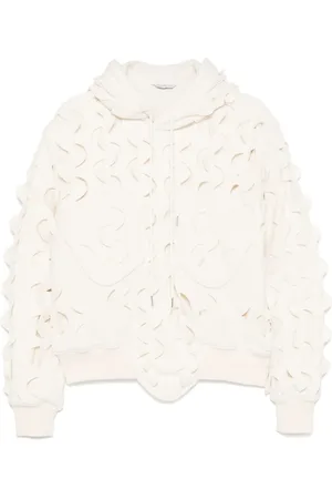 JUNTAE KIM Laserskuren hoodie i fleece