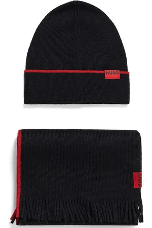 HUGO BOSS Set med sjal med logotypetikett