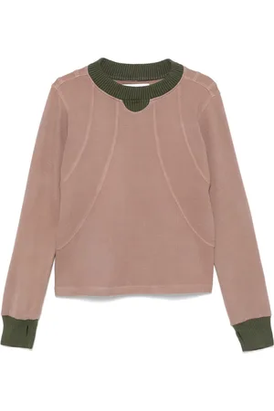 Charlie Constantinou Våffelstickad sweatshirt med panel