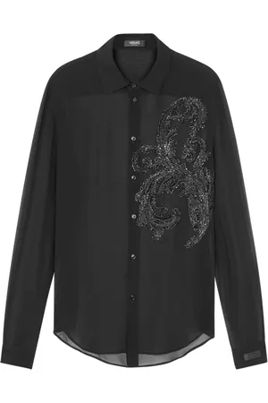 VERSACE Barocco skjorta med broderat löv