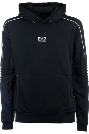 EA7 Hoodie med logotyp