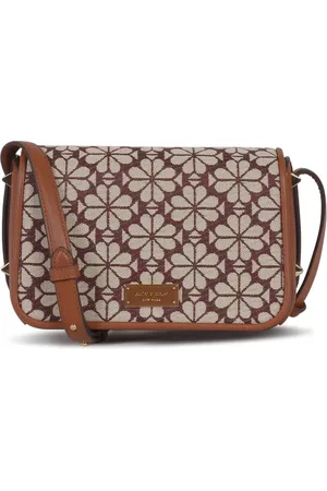 Kate Spade Liten blommig axelväska i jacquard