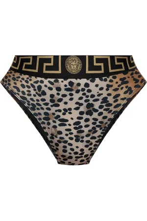 VERSACE Leopardmönstrade bikinitrosor