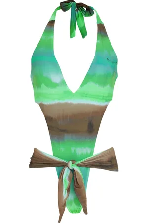 AMIR SLAMA X Jade Jade batikmönstrad trikini