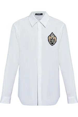 Balmain Pikétröja med logotypapplikation
