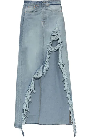 Vetements Draperad jeanskjol