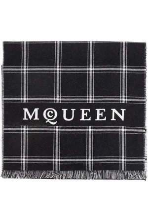 Alexander McQueen Intarsiastickad halsduk med logotyp