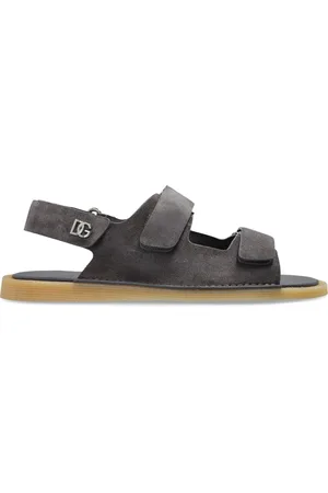 Dolce & Gabbana Lädersandaler med kardborreband