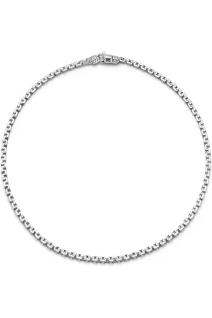 Mateo Square Link halsband i sterlingsilver