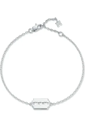 Mateo Mini Razor Blade armband i 14K vitguld