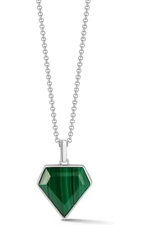 Mateo Pentagon halsband med malakit i sterlingsilver