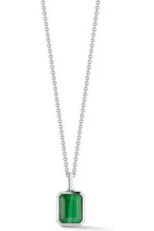 Mateo Smaragdslipat malakithalsband i sterlingsilver
