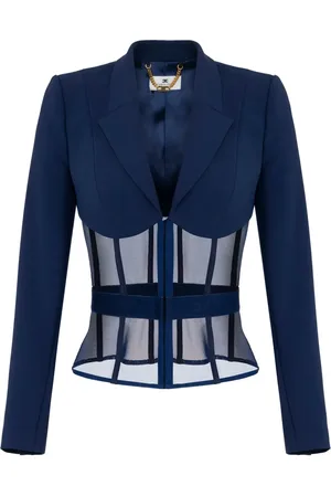 Elisabetta Franchi Blazer i crêpe och tyll