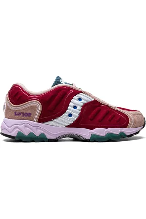 Saucony X Jae Tips Matrix Burgundy/Tan/Multicolor sneakers