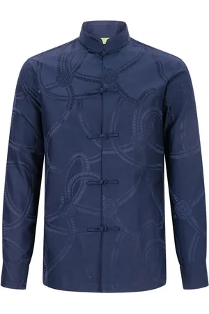 SHANGHAI TANG Mönstrad skjorta i jacquard