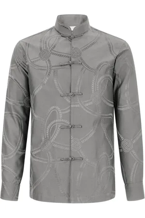 SHANGHAI TANG Mönstrad skjorta i jacquard