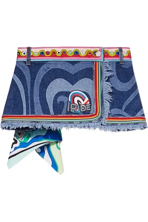 Puccini Jeanskjol med tryck