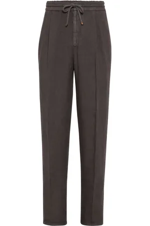 Brunello Cucinelli Färgade sweatpants i linne