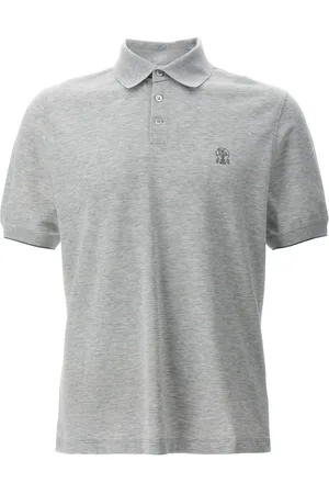 Brunello Cucinelli Pikétröja med broderad logotyp