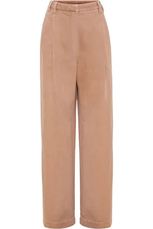 Brunello Cucinelli Plisserade byxor med vida ben
