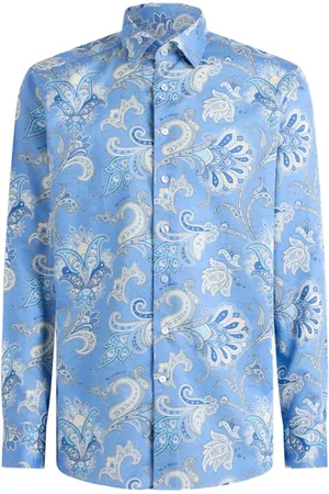 Etro Maxi Flower paisleymönstrad skjorta
