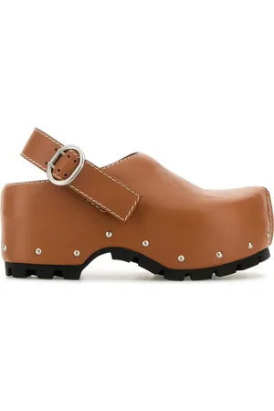Jil Sander Träskor i läder 90 mm