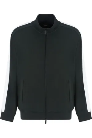 Armani Exchange Sweatshirt med logotypband och dragkedja