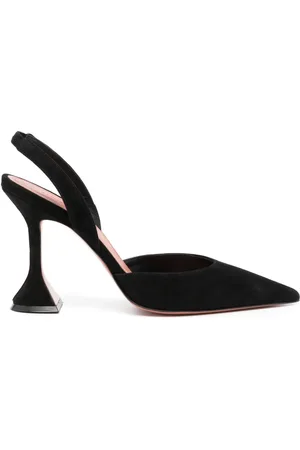 Amina Muaddi Holli Glass slingback