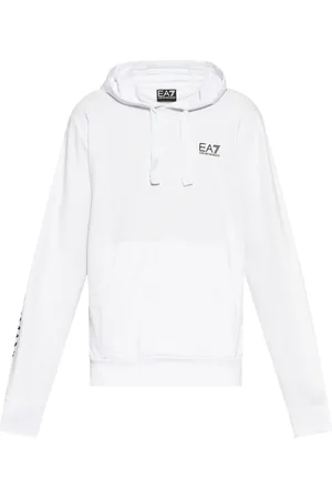 EA7 Hoodie med logotyp