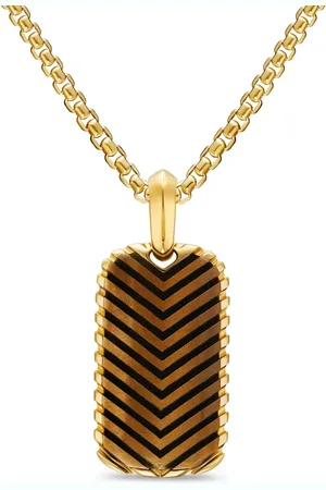 David Yurman Chevronmönstrat hänge i 18K gult guld