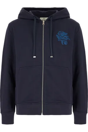 Etro Huvtröja med dragkedja och logotyp