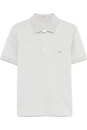 FAY Pikétröja med broderad logotyp