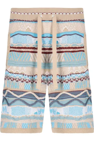 LANEUS Vävda randiga shorts