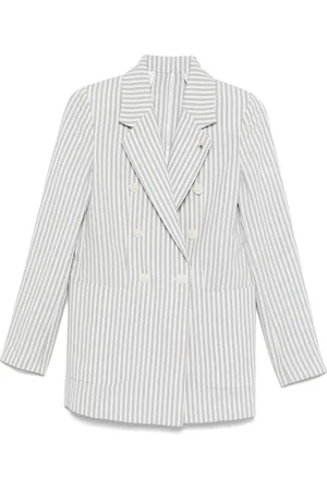 Manuel Ritz Randig dubbelknäppt blazer