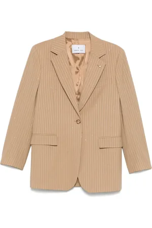 Manuel Ritz Kritstrecksrandig blazer med paljetter