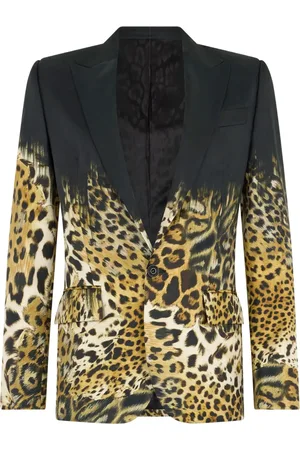 Roberto Cavalli Leopardmönstrad blazer