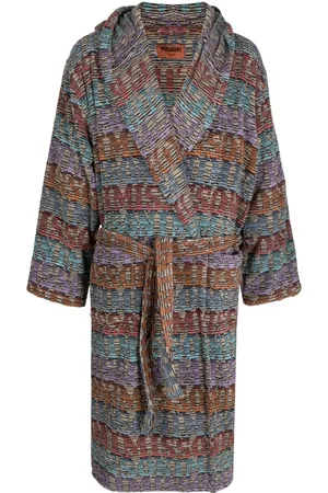 Missoni Randig badrock med huva