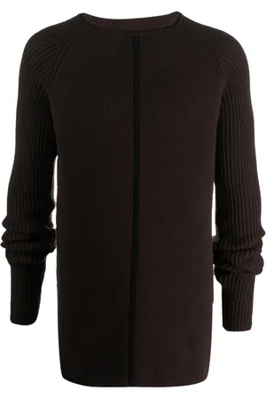 Rick Owens Ribbad tröja med rundad hals